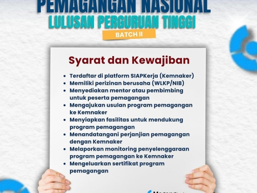 Syarat Menjadi Penyelenggara Pemagangan Nasional