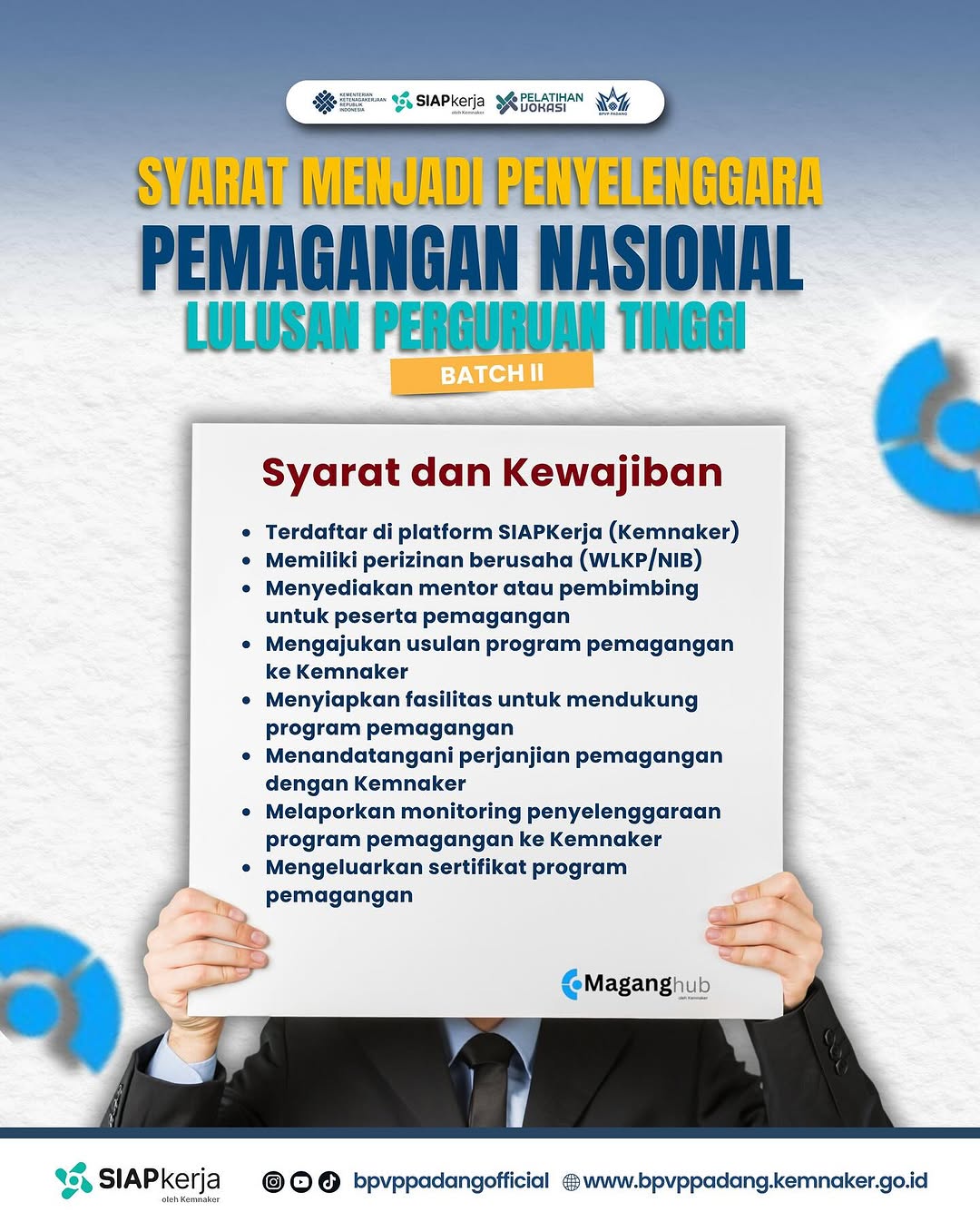 Syarat Menjadi Penyelenggara Pemagangan Nasional